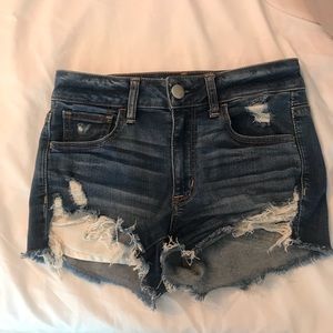 High rise jean shorts